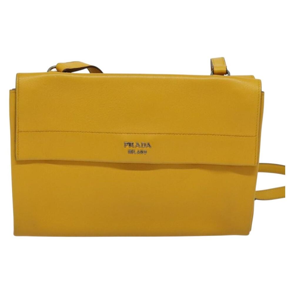 PRADA Shoulder Bag Yellow Silver - Picture 3 of 9